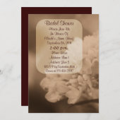 Sepia Hydrangea Vloeibaar Vrijgezellenfeest Kaart (Voorkant / Achterkant)