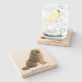 Sepia Ice TM-Onderzetter Stenen Onderzetter (Zijkant)