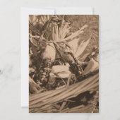 Sepia Indian Corn Autumn Wedding Invitation Kaart (Achterkant)