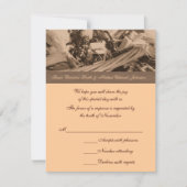 Sepia Indian Corn Basket Wedding Response RSVP (Voorkant)