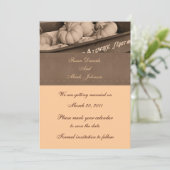 Sepia Indian Corn Fall Wedding Save the Date (Staand voorkant)