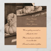 Sepia Indian Corn Fall Wedding Save the Date (Voorkant / Achterkant)