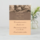 Sepia Indian Corn Fall Wedding Save the Date Kaart (Staand voorkant)