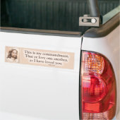 Sepia Jesus Art Bijbelcitaat - John 15:12 Bumpersticker (Op Truck)
