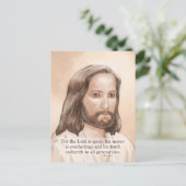 Sepia Jesus Art Bijbelcitaat - Psalm 100:5 Briefkaart (Staand voorkant)
