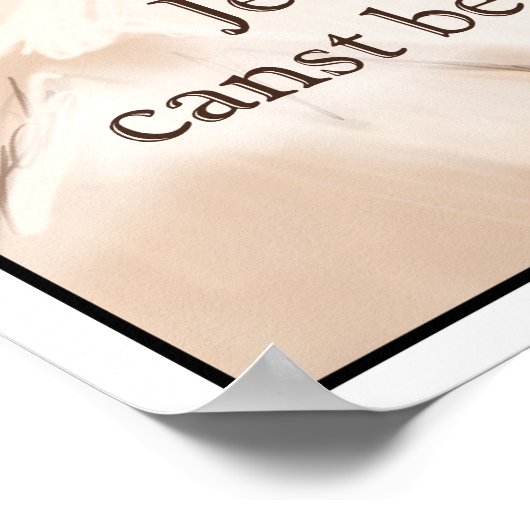 Sepia Jesus Art Bijbelprijsopgave - Mark 9:23 Poster (Hoek)