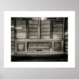 Sepia Jukebox Poster Print