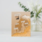 Sepia Kaart van Scandinavië (Staand voorkant)