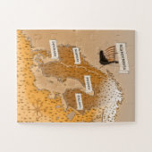 Sepia Kaart van Scandinavië Legpuzzel (Horizontaal)