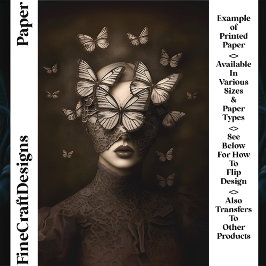 Sepia Kant & Vlinders Blinddoek CR7 Craft Paper