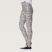 Sepia Kerstpatroon Leggings (Links)
