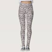 Sepia Kerstpatroon Leggings (Voorkant)