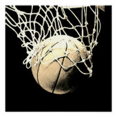 Sepia  Kijk op Basketball Perfecte Art Perfect Poster (Voorkant)