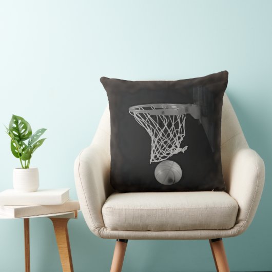 Sepia Kleur Basketbal Close-up Sierkussen (Stoel)