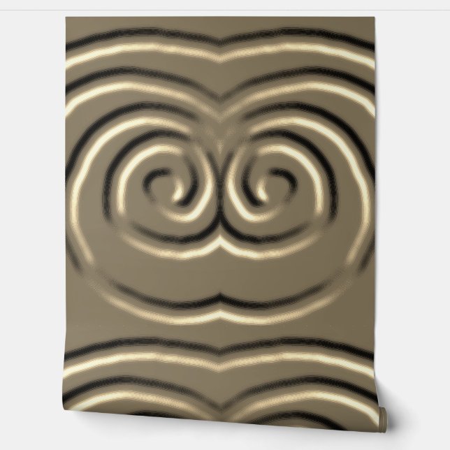 Sepia kleurreliëfkunst "Ratti_Creative_Arts" Behang (Afrollen)