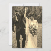 SEPIA KRAFT TYPOGRAFIE Alleen ontvangst Foto Kaart (Achterkant)