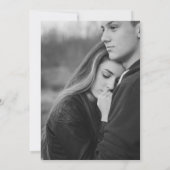 Sepia Kraft Typography Engagement Party Kaart (Achterkant)