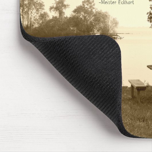 Sepia Lake Scene en Quote Muismat (Hoek)