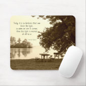 Sepia Lake Scene en Quote Muismat (Met muis)