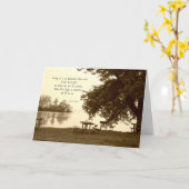 Sepia Lake Scene en Quote Sympathie Kaart (Gele Bloem)