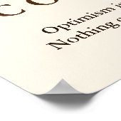 Sepia Landing Eagle Motivatie Vertrouwenscijfer Poster (Hoek)