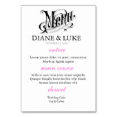  Sepia Las Vegas Bruiloft Menu+Table Kaart (Achterkant)