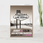 Sepia Las Vegas Foto de datum opslaan Aankondiging (Voorkant)