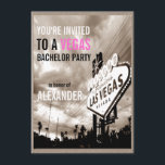 Sepia Las Vegas Modern Bachelor Party Kaart<br><div class="desc">Geïnspireerd door het verzoek van een klant. Modern met een blik en een beetje dramatisch als avondhemel:) Al standaardtekst kan volledig met uw eigen formuleringen worden aangepast om uw behoeften aan te passen, en u kunt de doopvonten, de grootte, de tekstplaatsing & de kleuren van de tekst ook veranderen. Om...</div>