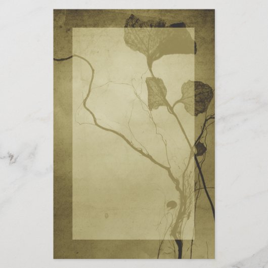 Sepia  Leaf Stationery Briefpapier (Voorkant)