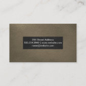 Sepia Leather Achtergrond Visitekaartje (Achterkant)
