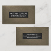 Sepia Leather Achtergrond Visitekaartje (Voorkant / Achterkant)