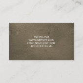 Sepia Leather | Emboss Lettering Visitekaartje (Achterkant)