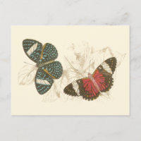 Sepia Leaves met kleurrijke Butterflies