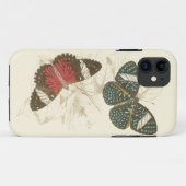 Sepia Leaves met kleurrijke Butterflies Case-Mate iPhone Case (Achterkant (horizontaal))