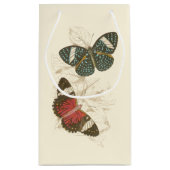 Sepia Leaves met kleurrijke Butterflies Klein Cadeauzakje (Achterkant)