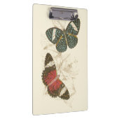 Sepia Leaves met kleurrijke Butterflies Klembord (Rechts)