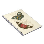 Sepia Leaves met kleurrijke Butterflies Notitieboek (Rechterzijde)