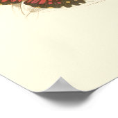Sepia Leaves met kleurrijke Butterflies Poster (Hoek)