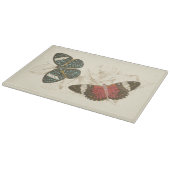 Sepia Leaves met kleurrijke Butterflies Snijplank (Hoek)