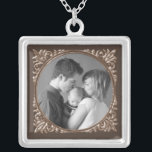 Sepia Lijst Zilver Vergulden Ketting<br><div class="desc">voeg je favoriete foto toe,  maak een geweldig cadeau</div>