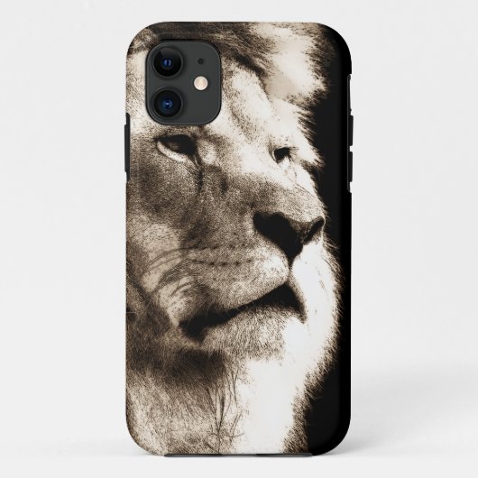 Sepia Lion Case-Mate iPhone Case (Achterkant)