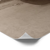 Sepia  Londen Bus Big Ben Poster (Hoek)