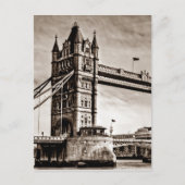  Sepia London Tower Bridge Briefkaart (Voorkant)