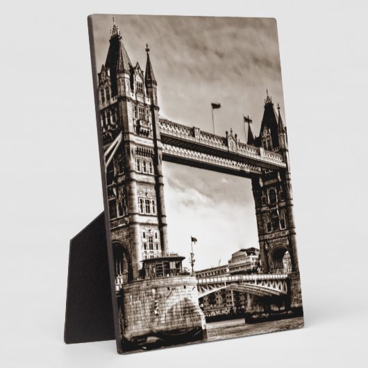 Sepia London Tower Bridge Fotoplaat (Zijkant)