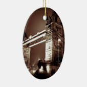  Sepia London Tower Bridge Keramisch Ornament (Rechts)