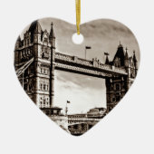 Sepia London Tower Bridge Keramisch Ornament (Voorkant)