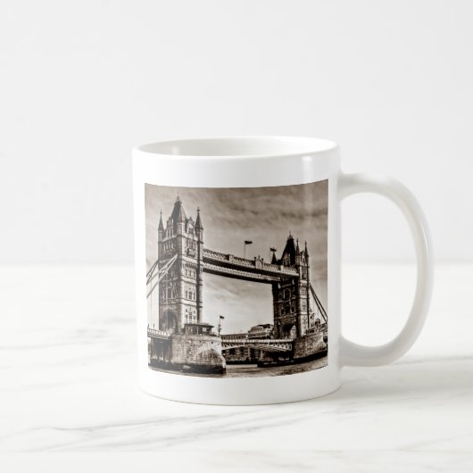 Sepia London Tower Bridge Koffiemok (Rechts)