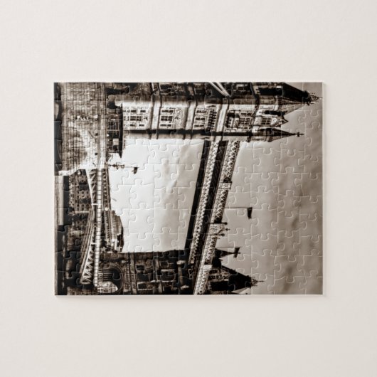  Sepia London Tower Bridge Legpuzzel (Horizontaal)