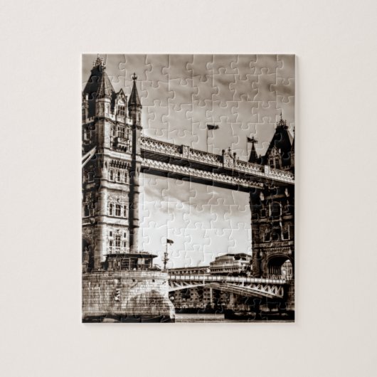  Sepia London Tower Bridge Legpuzzel (Verticaal)