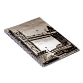  Sepia London Tower Bridge Notitieboek (Rechterzijde)